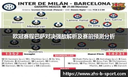 欧冠赛程巴萨对决强敌解析及赛前预测分析